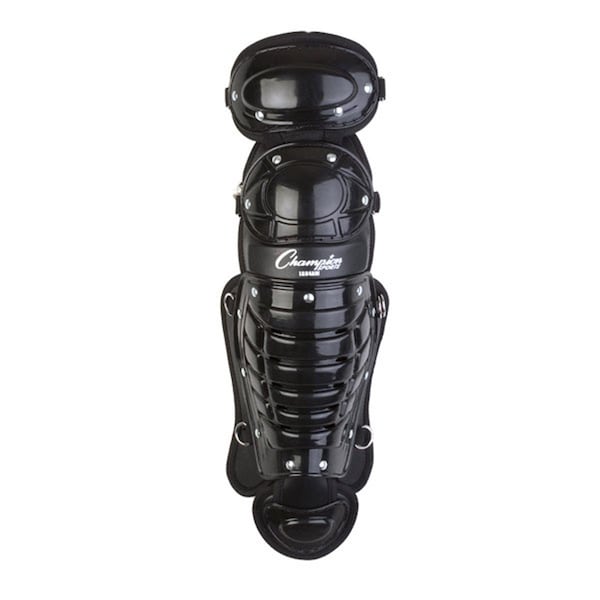Champion Sports 11 in. Double Knee Shinguard with Wings, Black LG84AWBK - main